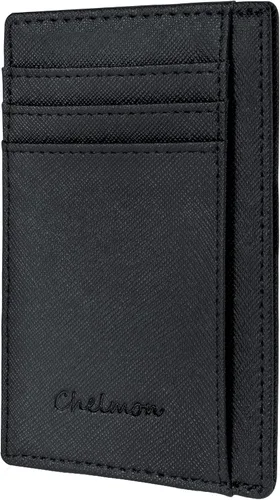 Miniatura 43 de Cartera Chelmon Slim RFID - Cartera de bolsillo frontal minimalista para tarjetas de crédito delgadas