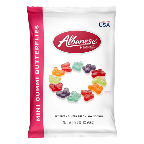 Miniatura 11 de Albanese World's Best Mini Gummi Butterflies, las mejores gomitas mini con forma de mariposa del mundo, bolsa de 7.5 oz