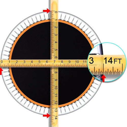 Miniatura 5 de Tapete para cama elástica, se adapta a marco de 14 pies, con 72 anillos en V para resortes de 5.5 pulgadas, repuesto de alfombrilla de trampolín