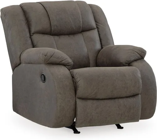 Miniatura 29 de Signature Design by Ashley First Base - Sofá reclinable manual de piel sintética contemporánea, color gris