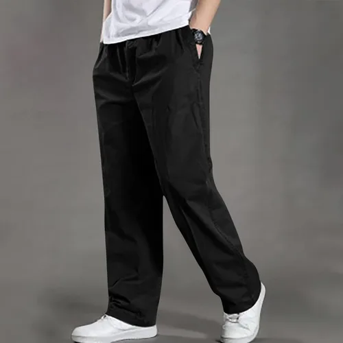 Miniatura 2 de Pantalones cargo de ajuste relajado para hombre, pantalones holgados de pierna recta, pantalones para exteriores, pantalones holgados y cómodos