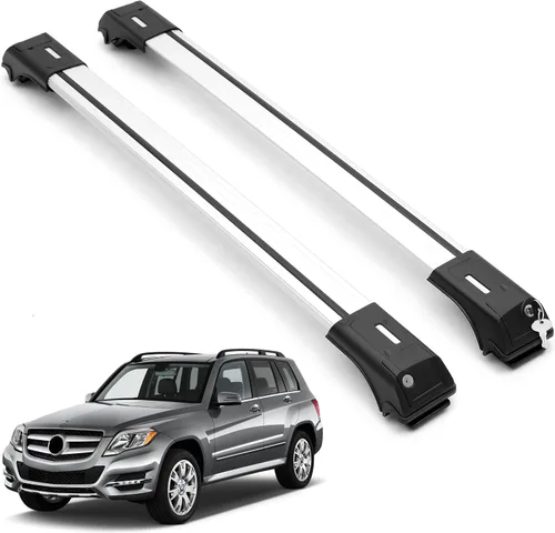 Miniatura 11 de ERKUL – Barras transversales portaequipajes para Mercedes Benz GLA 2021-2026 Barras transversales de aluminio con bloqueo antirrobo para techo