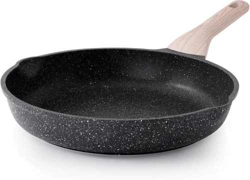 Miniatura 15 de Kordisen Sartén de cerámica antiadherente, sartén grande de cerámica de 12.5 pulgadas, sartén de cocina saludable y no tóxica, mango que se mantiene