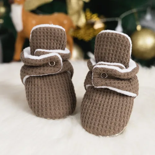 Miniatura 78 de Sawimlgy - Botines de algodón antideslizantes para recién nacido, con agarre, para cuna o para el invierno
