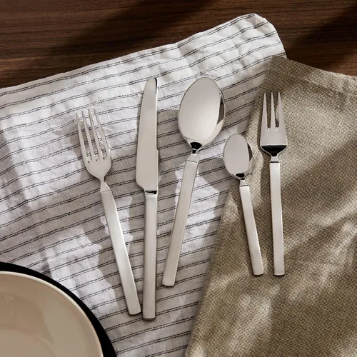 Miniatura 5 de Alessi Cuchara de mesa "Dry" de 7-1/2 pulgadas con mango satinado, juego de 6