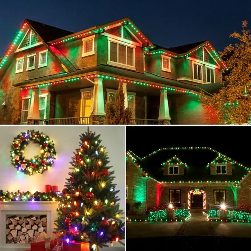 Miniatura 7 de Meconard Bombilla LED C7 de repuesto para Navidad, bombillas LED inastillables C7 para luces de Navidad para interiores y exteriores, base de Rojo