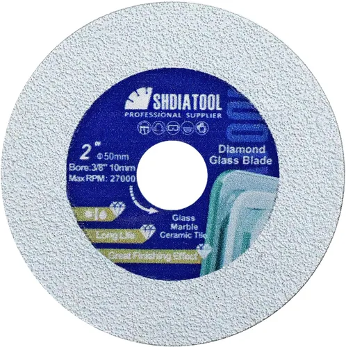 SHDIATOOL Disco de corte de diamante de vidrio de 2 pulgadas, rueda de corte ultradelgada para azulejos de cerámica, porcelana y mármol de 50 mm