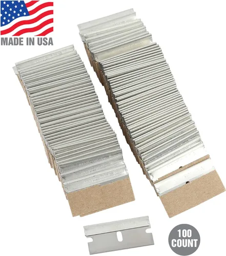 Miniatura 3 de OEMTOOLS 25181 Cuchillas de afeitar, paquete de 100 recambios de cuchillas de cuchillos, cuchillas de acero de alto carbono para quitar pintura