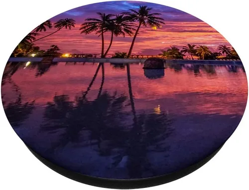 Miniatura 2 de Palm Trees - Parasol de playa con diseño de gotas de sol y gotas para teléfonos y tabletas