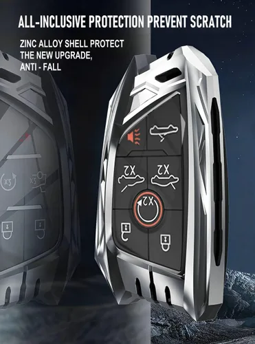 Miniatura 4 de Funda para llavero de Corvette C8, estuche soporte protector de llave inteligente 2020 2021 2022, Gris, Moderno