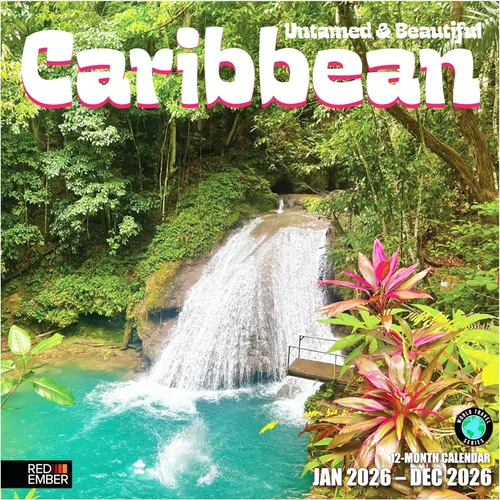 Miniatura 10 de RED EMBER Untamed & Beautiful Beaches - Calendario de pared 2026 de 12 meses 12 x 24 pulgadas abierto Papel grueso y resistente Regalo