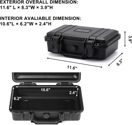 Miniatura 2 de Mayouko Caja de herramientas portátil con esponja a prueba de golpes, grado impermeable IP67, funda rígida impermeable con inserto de espuma, funda