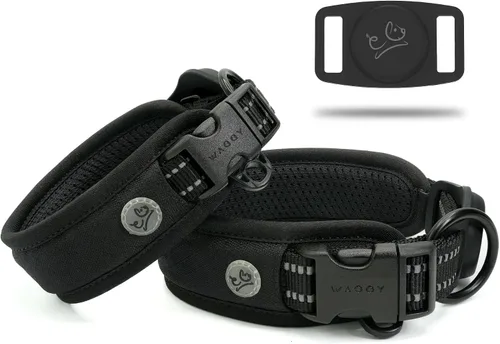 Miniatura 9 de Aitag - Collar para perro de alta calidad, soporte para collar de perro, acolchado de malla de aire reflectante, collar de perro de liberación