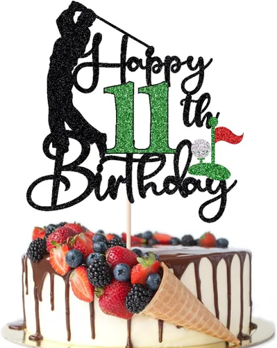 Miniatura 14 de Golf Happy 10th Birthday Cake Topper, Golfer/Sports Themed Birthday or Retirement Cake Decorations,Golf Ten 10 Years Old Ball Player Sport Themed