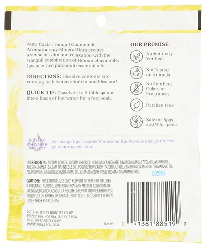 Miniatura 2 de Frontier Natural Product Coop Aura Cacia Tranquility - Baño mineral (6 x 2.5 onzas), 2.5 onzas