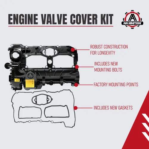 Miniatura 3 de AA Ignition Tapa de válvula de motor turbo premium de 2.0L con tapa, junta - Compatible con BMW 2.0L - 228i, 328i, 328i GT xDrive, 320i, 428i, 428i