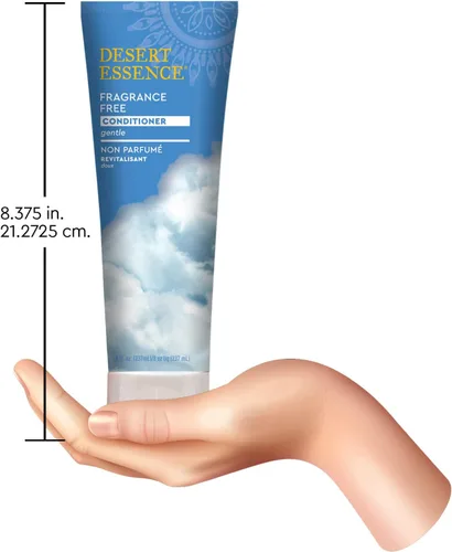 Miniatura 5 de Desert Essence Acondicionador sin fragancia, suave, sin parabenos, gluten ni crueldad, suaviza y suaviza el cabello, sin residuos de aceite