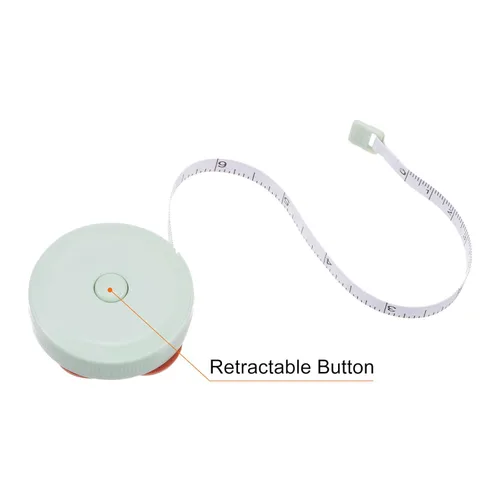 Miniatura 5 de HARFINGTON Cinta métrica suave de 60 pulgadas, 4.9 ft, retráctil, mini cinta métrica de dibujos animados, bonita regla para coser manualidades, Flor