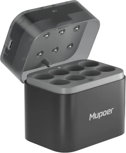 Miniatura 10 de Mupoer Paquete de 4 baterías AA recargables, batería Ni-MH 2800mAh de alta capacidad 2A, baterías de autodescarga baja de 1.2 V doble A