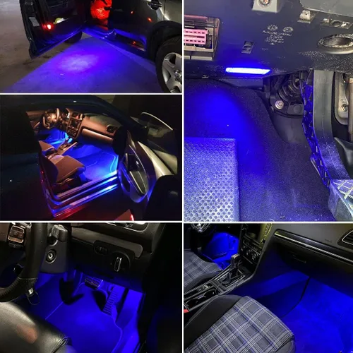 Miniatura 6 de Golf GTI MK5 MK6 Luces de Proyector de Cortesía Led para Puerta de VW Touareg Tigvan Eos Passat B5 B6 CC Golf 4/5/6 Sharan Beetle Luz Azul LED