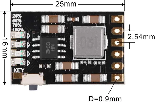 Miniatura 6 de 6 unids 2A 5V descarga de carga módulo integrado 3.7 V 4.2 V para batería de litio 18650 con aumento de carga Módulo de placa PCB de protección