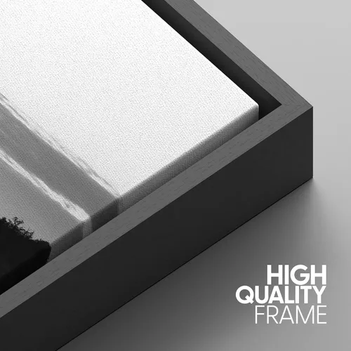 Miniatura 4 de NWT Juego de Arte de Pared de Lienzo Enmarcado Bosque Blanco y Negro Reflejo de Lago Paisaje Naturaleza Vida Silvestre Arte de Fotografía Rústico