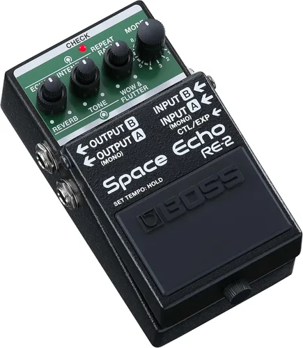 Miniatura 3 de Boss RE-2 Space Echo Delay and Reverb Effects Bundle con cable de instrumento Gearlux, cable de conexión y púas