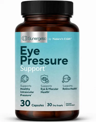 Sunergetic Suplemento prémium para apoyar la presión ocular, suplemento para la presión ocular con azafrán, luteína, zeaxantina, arándano y corteza