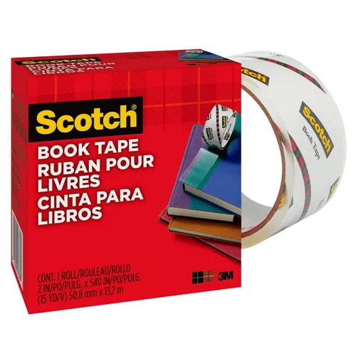 Miniatura 5 de Scotch Book Tape 845-R, 2 pulgadas x 540 pulgadas, 1 rollo/paquete (845-R2)