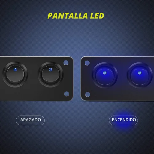 Miniatura 3 de Nilight Panel interruptor basculante de 5 bandas con 3 pines, resistente al agua, interruptores de palanca de encendido/apagado para automóvil, Azul
