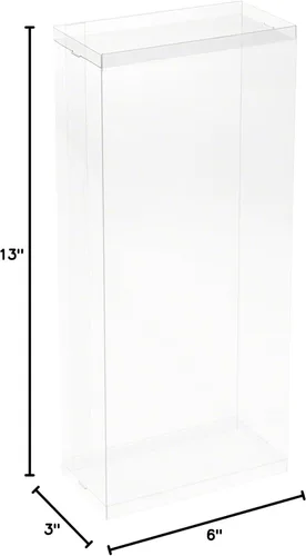 Miniatura 4 de DollSafe Caja de exhibición plegable transparente para muñecas extra grandes de 11 a 12.5 pulgadas y figuras de acción, 6 pulgadas de ancho x 3
