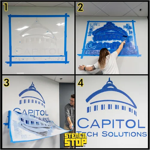 Miniatura 7 de Stencil Stop Plantillas personalizadas para pintura en aerosol, personalizables para logotipos, empresas, imágenes, plástico Mylar de 0.5 pulgadas