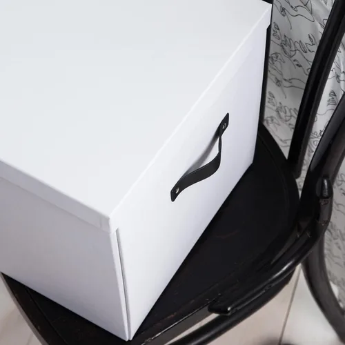 Miniatura 6 de Bigso Logan - Caja de almacenamiento KD Cubos de almacenamiento con tapa para estantes y organizadores de habitaciones cubicas Cubo