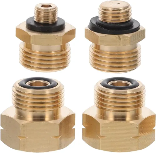 Adaptador de botella de gas de 4 piezas, convertidor profesional de tanque de propano para un fácil llenado compatible con cilindros de gas europeos