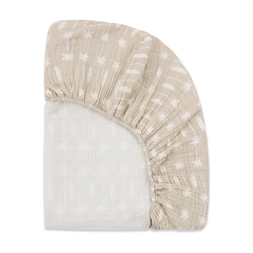 Miniatura 6 de Babyletto Sábanas para cuna de 100% algodón orgánico para todas las etapas, con certificado GOTS, ajustables 360°, muselina ultra suave