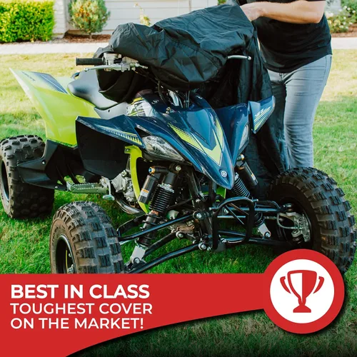 Miniatura 9 de Tough Cover Basic Edition Funda para ATV, Tela Resistente de Grado Marino 210D, Cubierta para Quad para Kawasaki, Honda, Polaris, Yamaha y Más.
