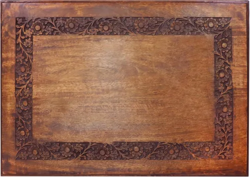 Miniatura 6 de COTTON CRAFT Mesa de centro de madera maciza, mesa central tallada a mano con patas plegables, mesa decorativa para sala de estar, espacios