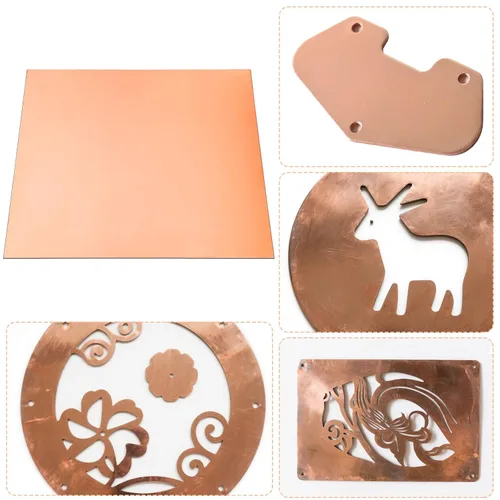 Miniatura 6 de ZOFORTY Hoja de cobre puro de 12 x 12 pulgadas, calibre 18/0.039 in, placa de cobre de metal, placas de cobre adjuntas para manualidades, joyas