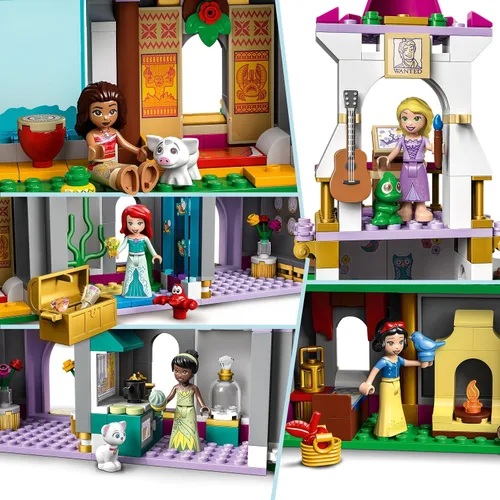 Miniatura 3 de LEGO Disney Princess Ultimate Adventure Castle 43205 Juego de Construcción con 5 Mini Muñecas de Princesas Incluyendo a Ariel, Rapunzel