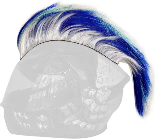 Miniatura 16 de Mohawk Peluca para decoración de casco, diseño de halcón reutilizable (casco no incluido)