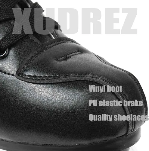 Miniatura 2 de XUDREZ - Patines clásicos de cuero de doble fila con diseño alto para mujeres y hombres