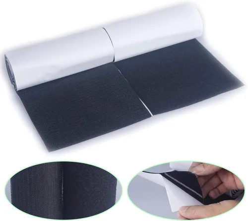 HUAYY 6 pulgadas de ancho 1 yarda de largo | Hojas autoadhesivas de estilo gancho y bucle | Parche de nailon con pegamento súper adhesivo | Tiras |