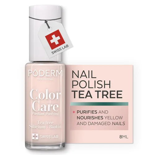 Miniatura 10 de PODERM Esmalte de uñas, enriquecido con árbol de té y biotina, mejora la apariencia de las uñas, fórmula vegana, para manos y pies, laboratorio