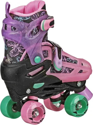 Miniatura 3 de Roller Derby Falcon 2 en 1 Combo Quad y Patines en línea para niños, tamaño ajustable Mariposa