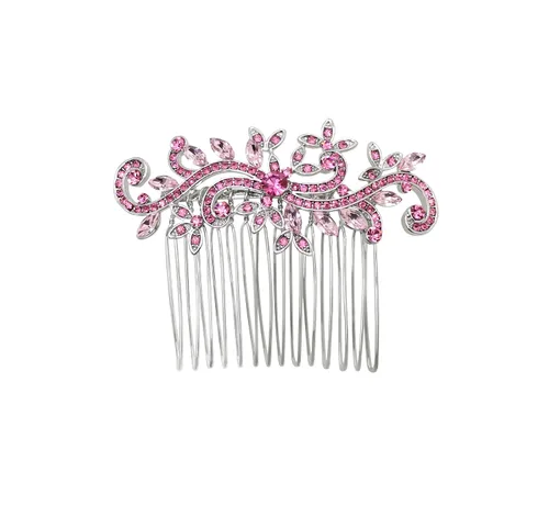 Miniatura 9 de Faship Precioso peine de pelo floral con diamantes de imitación AB