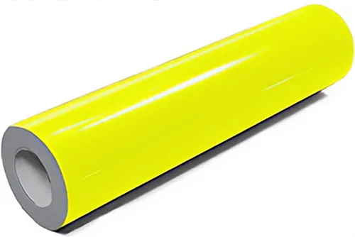 VViViD DECO65 - Rollo de vinilo permanente fluorescente neón para manualidades de 1 pie x 15 pies (1 x 15 pies, amarillo fluorescente neón)