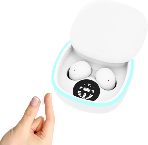 Miniatura 8 de Auriculares inalámbricos Bluetooth pequeños invisibles en el oído ENC con cancelación de ruido, auriculares suaves micro auriculares para orejas más