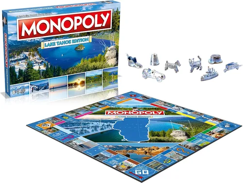 Miniatura 3 de Monopoly Lake Tahoe Edition - Juego familiar para mayores de 8 años, 2 a 6 jugadores, diversión para adultos y niños, ideal para noche