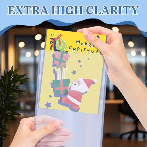 Miniatura 5 de Vmiapxo Paquete de 50 fundas de plástico duro de 4 x 6 pulgadas, funda impermeable para tarjetas de intercambio, tarjetas de béisbol deportivas