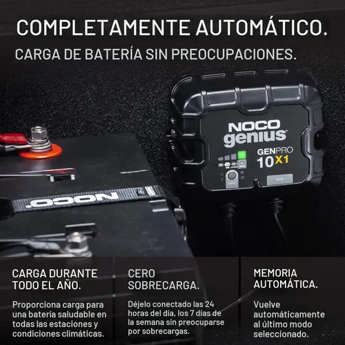 Miniatura 6 de NOCO Genius GENPRO10X1: Cargador de batería a bordo de 1 banco, 10A - 10A por banco, cargador marino impermeable de 12V con protección contra